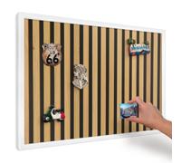 Tableau Magnétique 60x40 cm | Cadre Blanc | Rythmes en bois