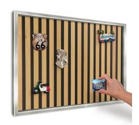 Tableau Magnétique 60x40 cm | Cadre Doré | Rythmes en bois