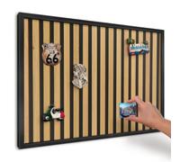 Tableau Magnétique 60x40 cm | Cadre Noir | Rythmes en bois