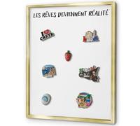 Tableau Magnétique 60x80 cm | Cadre Doré | Les Rêves Deviennent Réalité