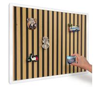 Tableau Magnétique 70x50 cm | Cadre Blanc | Rythmes en bois