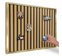 Tableau Magnétique 70x50 cm | Cadre Doré | Rythmes en bois