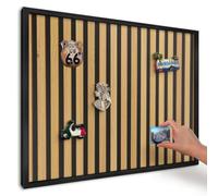 Tableau Magnétique 70x50 cm | Cadre Noir | Rythmes en bois