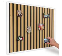 Tableau Magnétique 80x60 cm | Cadre Blanc | Rythmes en bois