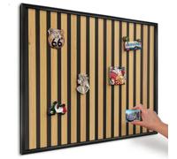 Tableau Magnétique 80x60 cm | Cadre Noir | Rythmes en bois