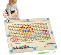Tableau magnétique avec points - tableau magnétique, outil d'art créatif | amusant ensemble artistique interactif pour adultes et , table de dessin en bois avec perles magnétiques, table pour