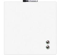 Nobo - Mini Tableau Magnétique Coloré Sans Cadre, Format Carré, Effaçable à Sec, Fixations Murales, Maison/Bureau, 360 x 360 mm, Blanc, 1903802