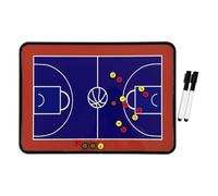 Tableau Magnétique de Coaching de Stratégie Tactique de Basket-ball, Kit de Presse-papiers for Entraîneurs de Basket-ball avec Aimants et Stylo Marqueur