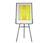 Tableau magnétique d'entraînement de basket-ball avec tableau blanc effaçable pour entraîneurs, y compris support réglable, facile à utiliser, pour leçons et entraînements.