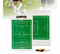 Tableau magnétique d'entraînement de football 35 x 22 cm, bloc-notes effaçable à sec recto verso, tableau blanc avec marqueur pour entraîneurs