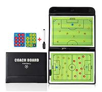Tableau magnétique d'entraînement de football - avec 24 aimants pour joueurs et un marqueur. Tableau professionnel pliable et portable pour l'entraînement en direct, l'analyse de matchs