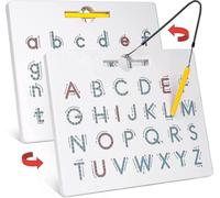 Tableau Magnetique Double Face Pour Lettres - Tableau Magnetique 2 En 1 Pour Tout-Petits, Apprentissage Des Lettres Majuscules Et Minuscules.