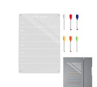 Tableau magnétique effaçable à sec | Tableau blanc magnétique en acrylique effaçable à sec, suivi des tâches, pour couples, famille, adolescents, étudiants, enseignants, salle de