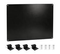 Tableau magnétique en alliage noir rectangulaire résistant aux rayures avec | Présentoir mural pour salle de ureau, salle de classe, réfrigérateur, compartiment, placard, notes, poèmes,