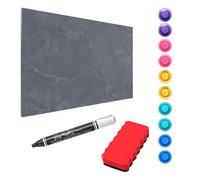Tableau Magnétique en Métal Motif Marbre Gris 60x40cm, MetalBoards pour tout type d’Aimants