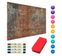 Tableau Magnétique en Métal Style Rouille 60x40cm