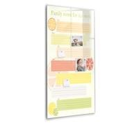 Tableau magnétique en verre mural | qualité premium, écriture nette | aimants néodyme extra forts avec feutre et éponge | idéal maison, bureau, home office- 60x120 - Planificateur de menu