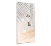 Tableau magnétique en verre mural | qualité premium, écriture nette | aimants néodyme extra forts avec feutre et éponge | idéal maison, bureau, home office- 60x120 - ombre de feuille de palmier