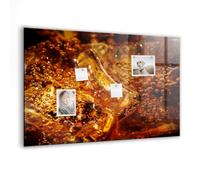 Tableau magnétique en verre trempé | Tableau blanc magnétique design | Parfait pour notes, To-Do lists et planification quotidienne - 90x60cm - Gros plan sur la boisson
