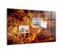 Tableau magnétique en verre trempé | Tableau blanc magnétique design | Parfait pour notes, To-Do lists et planification quotidienne - 60x40cm - Gros plan sur la boisson