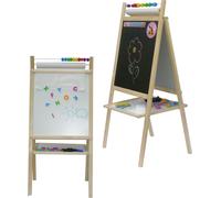 Tableau magnétique enfant 4en1 naturel - hauteur 98 cm