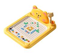 Tableau Magnétique Illustré pour Enfants - Art de Points Shiba et Ours, Tableau à Doodle avec Stylo Magnétique, Jouet Éducatif Montessori Portable pour Tout-Petits, Enfants, Apprentissage Précoce