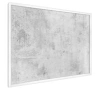 Tableau Magnétique Mural 100x70 cm | Cadre Blanc | Béton Brut