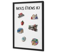 Tableau Magnétique Mural 40x60 cm | Cadre Noir | Nous Étions Ici