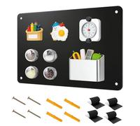 Tableau Magnétique Mural, 43x30cm Plaque Aimantee pour Magnets, Metal Tableau pour Magnet Plaque Magnétique, Aimant Tableau Pour Bureau, Cuisine, Réfrigérateur (Noir)