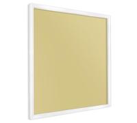 Tableau Magnétique Mural 50x50 cm | Cadre Blanc | Jaune Vintage