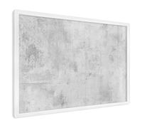 Tableau Magnétique Mural 60x40 cm | Cadre Blanc | Béton Brut