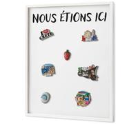 Tableau Magnétique Mural 60x80 cm | Cadre Blanc | Nous Étions Ici