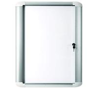 Tableau magnétique mural, cadre en aluminium pour intérieur et extérieur avec fermeture à clé, format intérieur 45 x 62,4 cm (4 x A4)