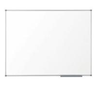 Nobo Tableau Blanc Acier Magnétique, 900 x 600mm, Cadre Aluminium, Montage Mural par les Coins, Porte-Marqueur Inclus, Essence, Blanc, 1905210