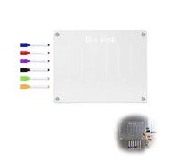 Tableau Magnetique Planning Semaine - Durdiiy A4 Avec 6 Marqueurs | Tableau Magnétique A4 Pour Planning Hebdomadaire. Surface Effaçable Avec 6 Marqueurs Couleurs. Idéal Pour Frigo, Bureau.