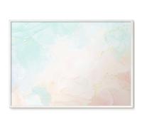 Tableau Magnétique Plat pour Mur 100x70 Élégance pastel Cadre Blanc