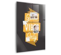 Tableau magnétique portrait en verre trempé | Whiteboard vertical moderne | Inclut 5 aimants puissants pour planification et notes - 60x90cm - Que des ondes positives