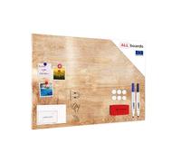 Tableau magnétique pour aimants METALboards, bois massif 90×60 cm + ensemble d’accessoires