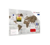 Tableau magnétique pour aimants METALboards, carte lumineuse 60x40 cm + ensemble d’accessoires