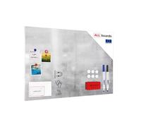 Tableau magnétique pour aimants METALboards, ciment 90×60 cm + ensemble d’accessoires