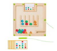 Tableau magnétique pour labyrinthe de couleurs et de chiffres, tableau magnétique pour puzzle - 15 cartes double face, couleurs magnétiques et labyrinthe de comptage - Tableau éducatif pour puzzle en