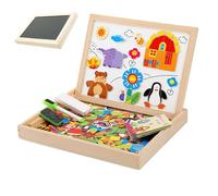 Tableau magnétique pour - Tableau blanc en bois - Jouet éducatif avec dessin et exercices d'écriture - Pour l'école maternelle et fille