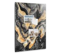 Tableau magnétique vertical design | Whiteboard en verre avec aimants puissants | Surface lisse et effaçable pour bureau ou maison - 40x60cm - Abstraction des taches