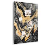 Tableau magnétique vertical design | Whiteboard en verre avec aimants puissants | Surface lisse et effaçable pour bureau ou maison - 60x90cm - Abstraction des taches