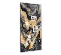 Tableau magnétique vertical design | Whiteboard en verre avec aimants puissants | Surface lisse et effaçable pour bureau ou maison - 60x120cm - Abstraction des taches