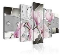 Tableau Imprimé "Magnolias en Acier" 100 x 200 cm Multicolore G
