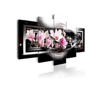 Tableau Magnolias on a black background-Taille L 200 x H 100 cm