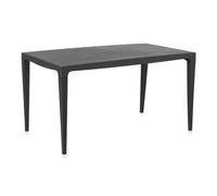 Table à manger de jardin L.140 cm - Polypropylène - Anthracite - SOROCA Gris anthracite