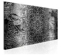 Tableau Mandala: Grey Depths-Taille L 150 x H 50 cm Imprimé G