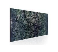 Tableau Mandala: Malachite Calm-Taille L 120 x H 40 cm
